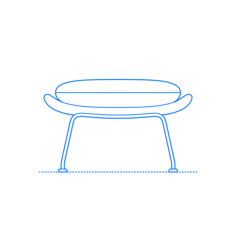 Furniture Ottomans Footstools Womb Ottoman Sticker Outline Svg File, Free Vectors File